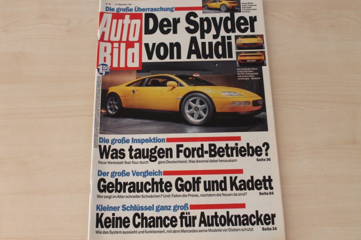Deckblatt Auto Bild (38/1991)